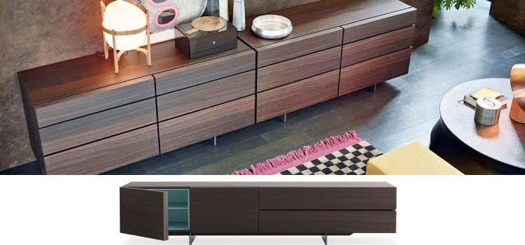 Poliform Pandora dressoirs luxe woninginrichting regio Eindhoven ladenkasten meubels design